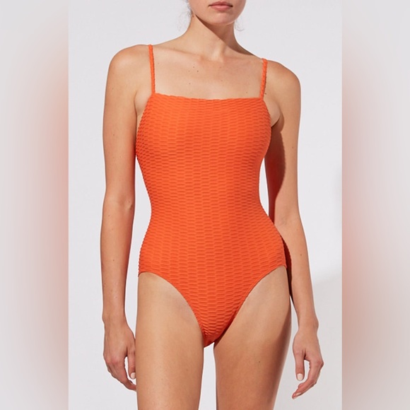 Solid & Striped Gemma one piece in pumpkin NWT